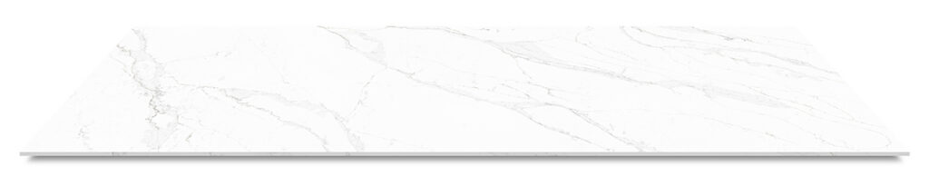 Unique Calacatta Compac quartz countertop surface detail