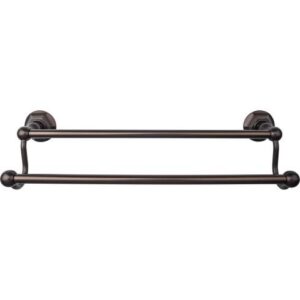 Edwardian Bath Towel Bar Double - Hex Bplate