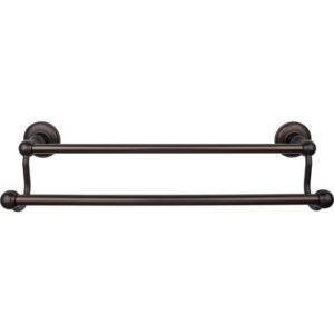 Edwardian Bath Towel Bar Double - Plain Bplate
