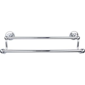 Edwardian Bath Towel Bar Double - Beaded Bplate