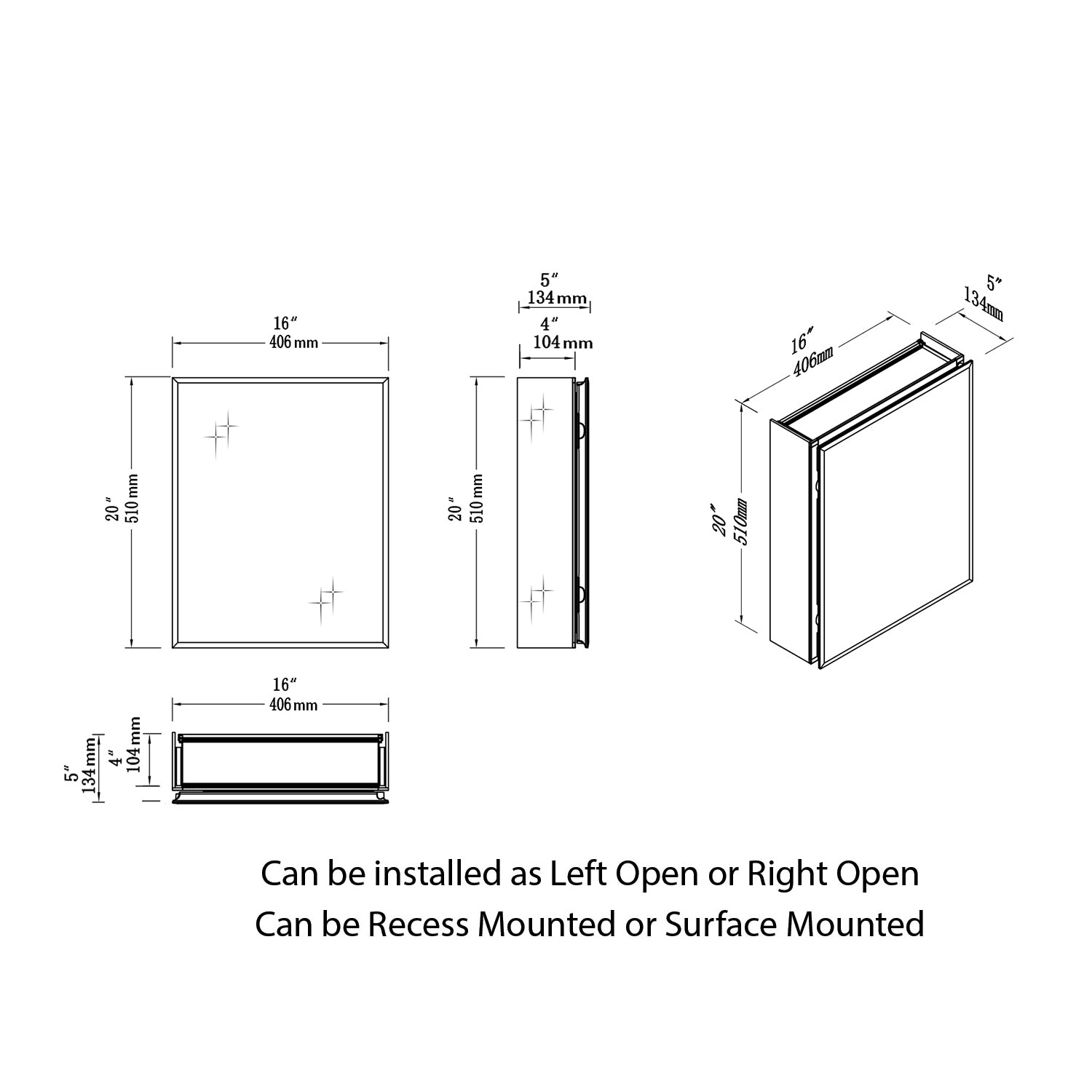 Bevel Medicine Cabinet MC8 - Image 14