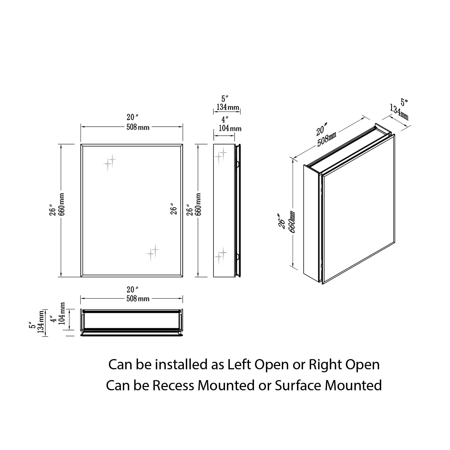 Bevel Medicine Cabinet MC8 - Image 23