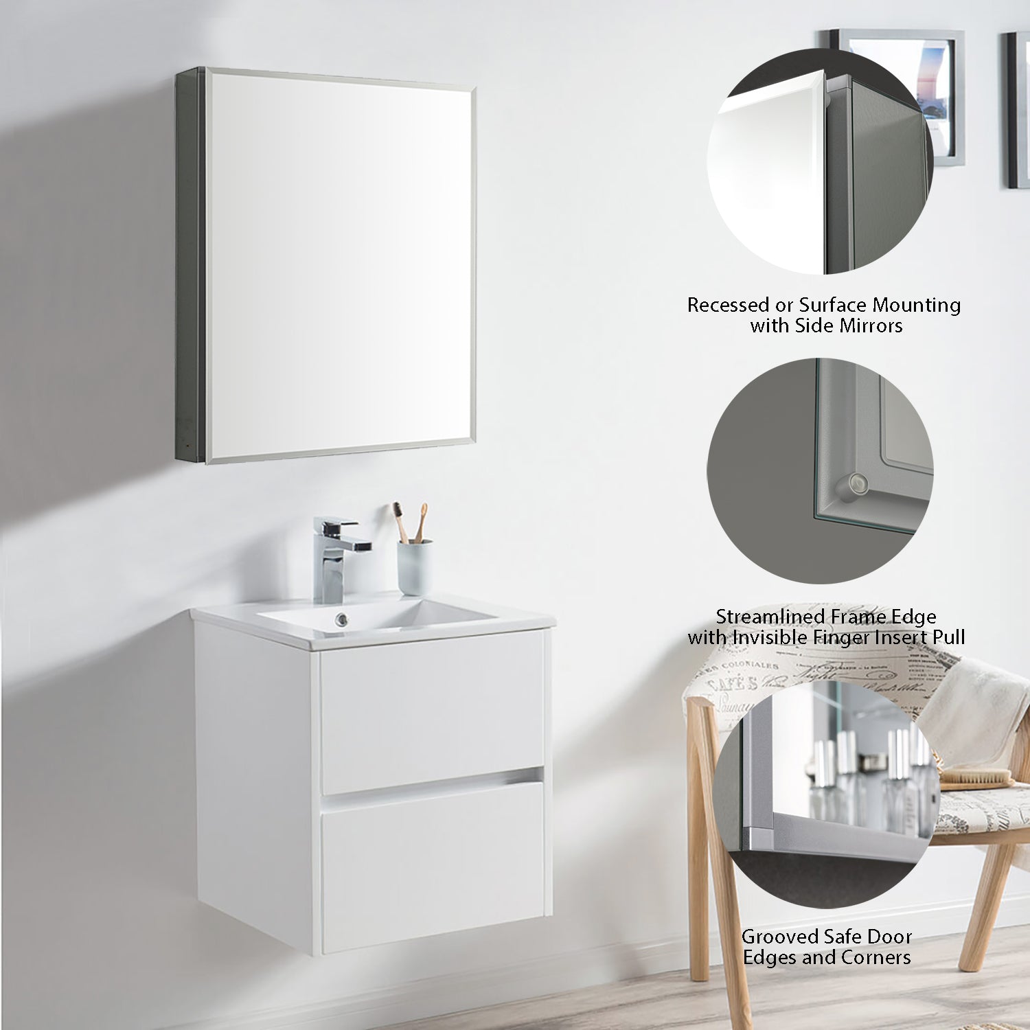 Bevel Medicine Cabinet MC8 - Image 24