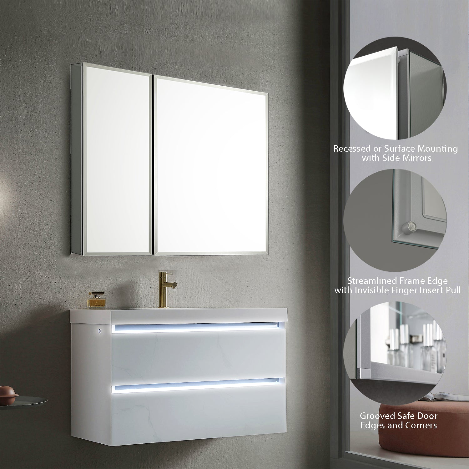 Bevel Medicine Cabinet MC8 - Image 41