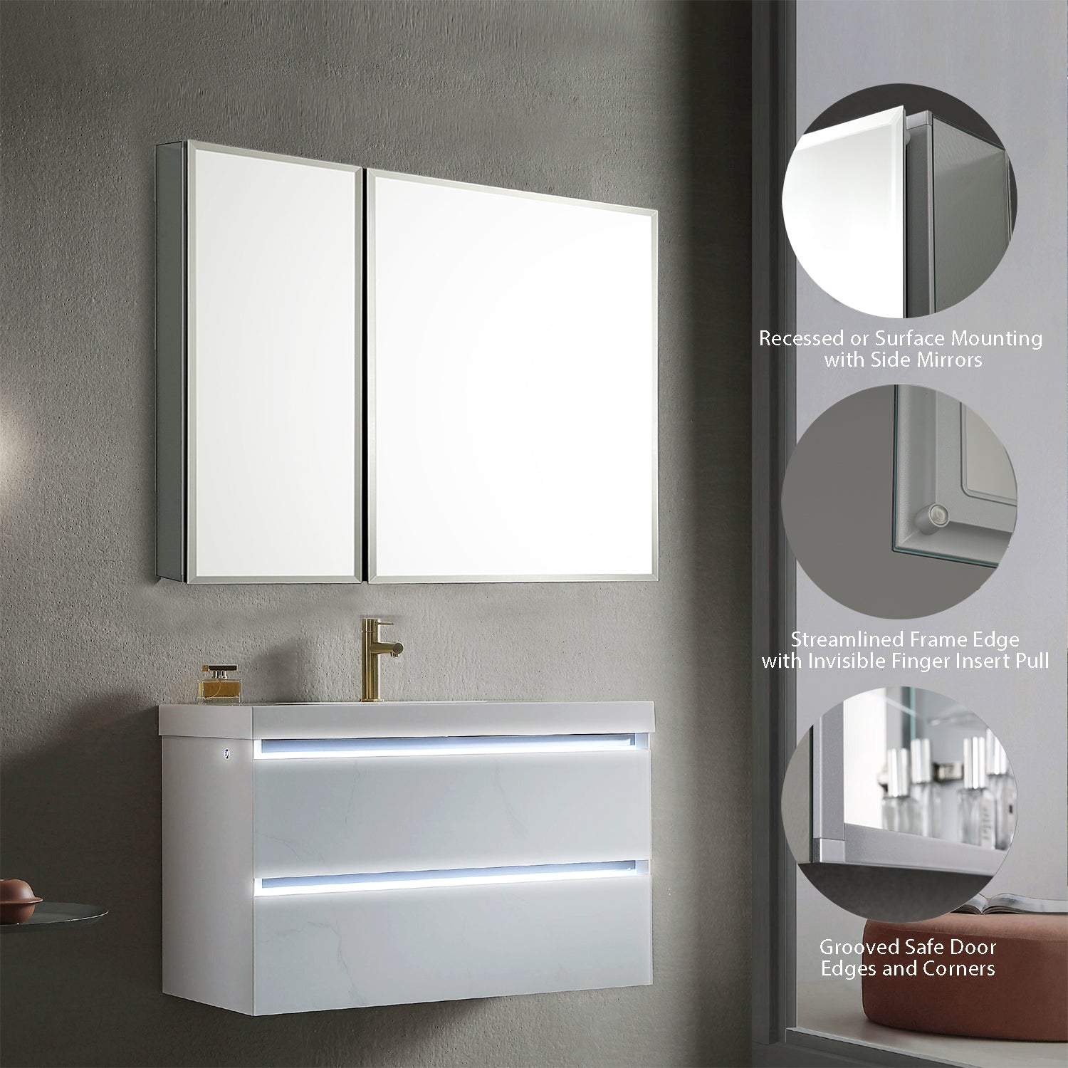 Bevel Medicine Cabinet MC8 - Image 49