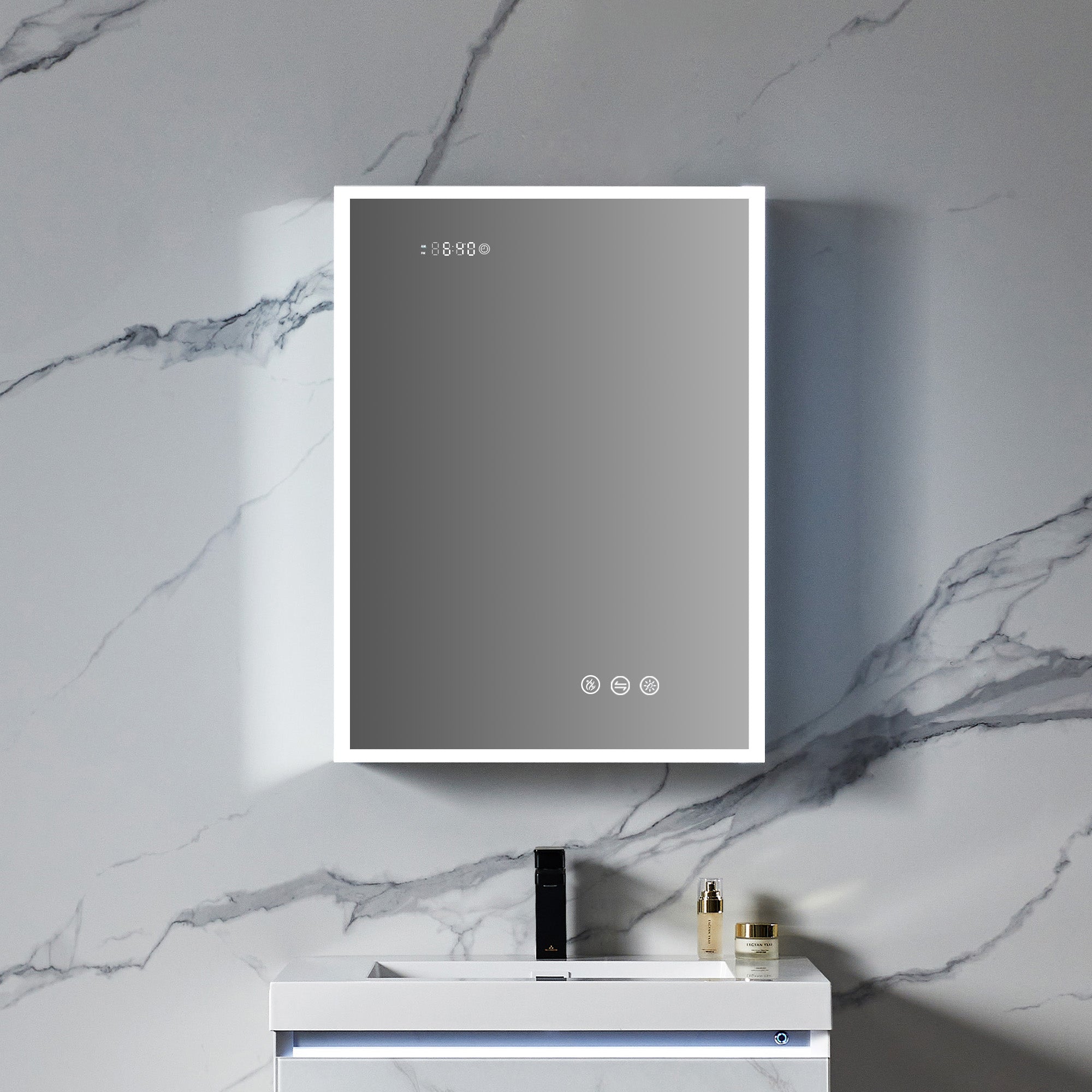 Sirius LED Medicine Cabinet with Clock MCL3 - Image 19