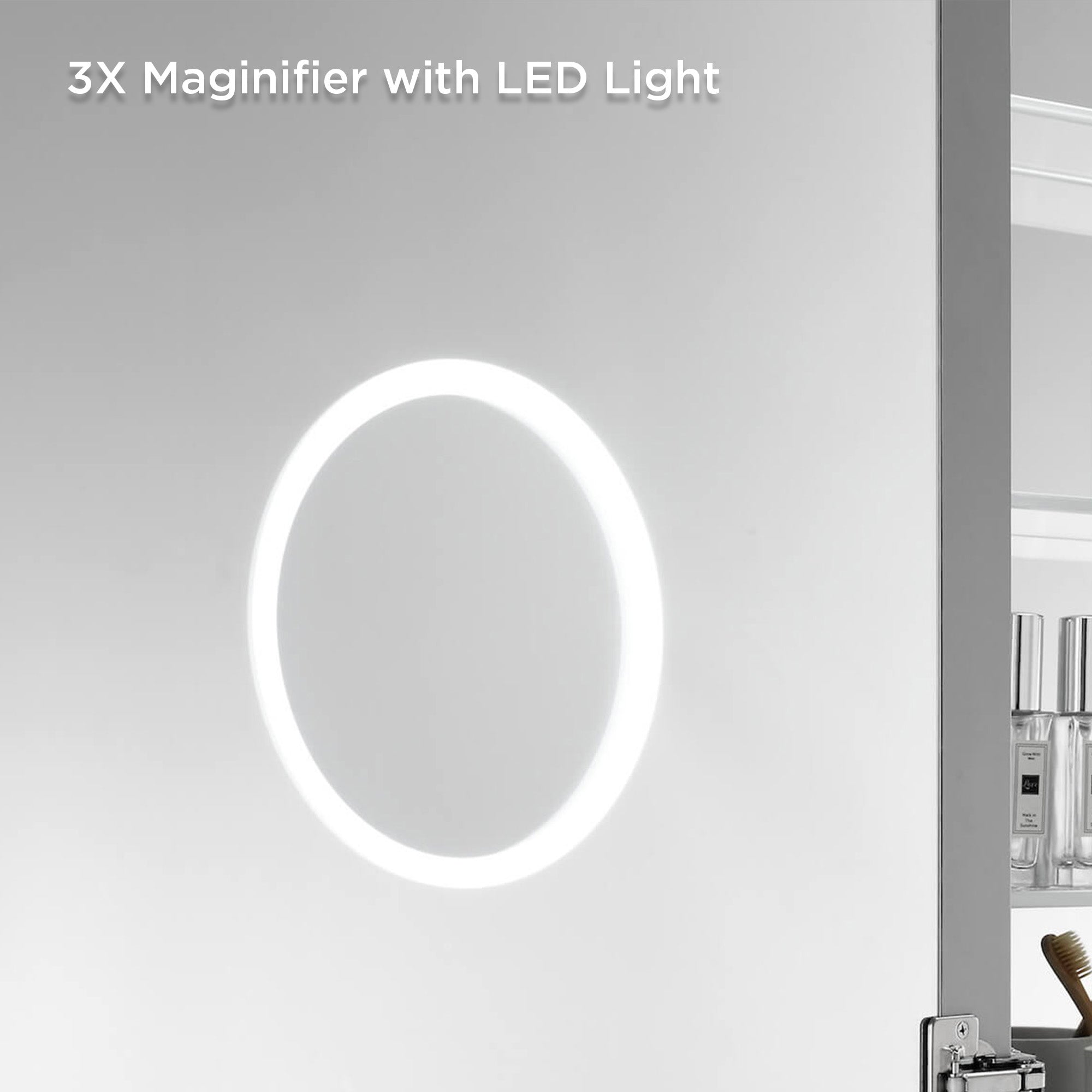 Sirius LED Medicine Cabinet with Clock MCL3 - Image 42