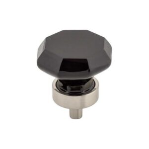 Black Octagon Crystal Knob