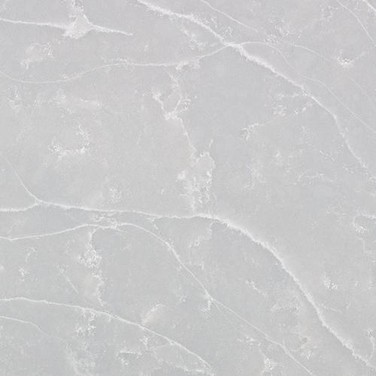 Bianco Glace quartz countertop — closeup view