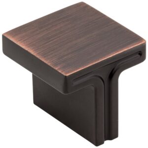 1-1/8" Overall Length Square Anwick Cabinet Knob