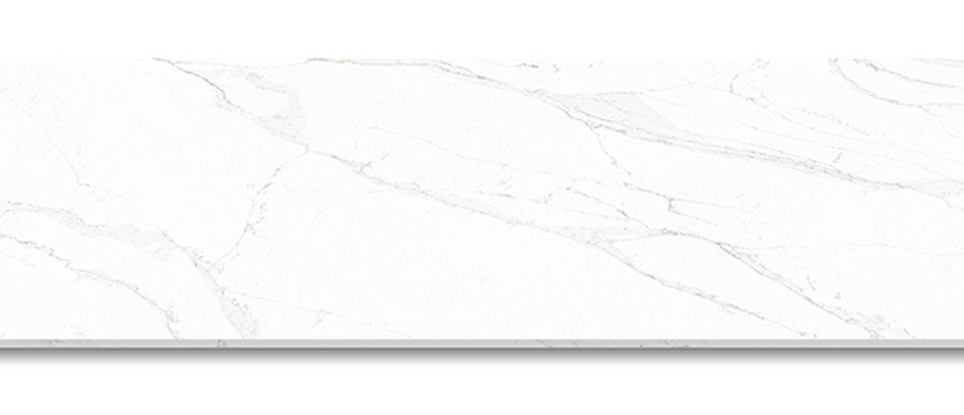 Unique Calacatta quartz countertop — slab view
