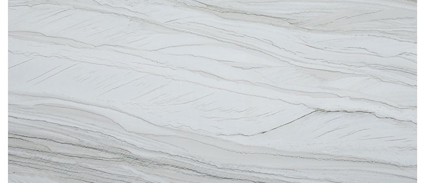 White Macaubas Quartzite countertop — slab view